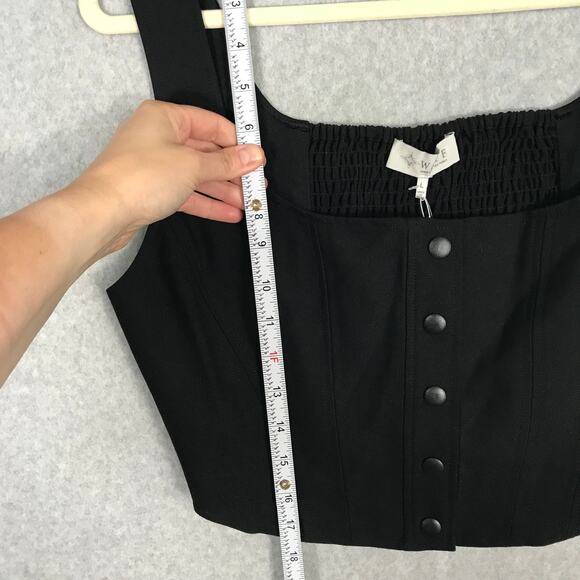 WAYF Where Are You From Top Womens Large Black Crop Tank Bustier Festival Goth - Picture 4 of 8